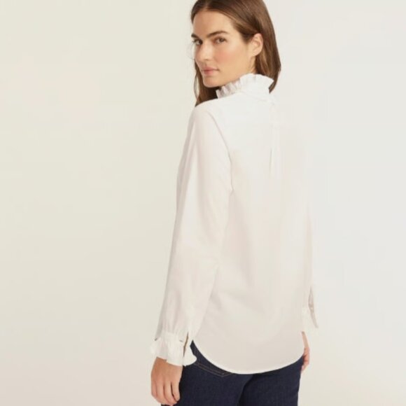 J.Crew Classic Fit Ruffleneck Button Down - Picture 3 of 8